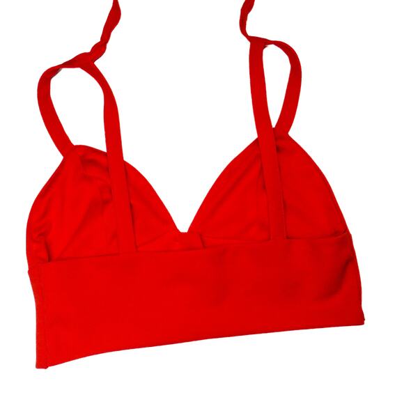 Forever 21 Sexy Red Pin Up V-Neck Sweetheart Button Up Cropped Tank Top Small - Picture 4 of 7